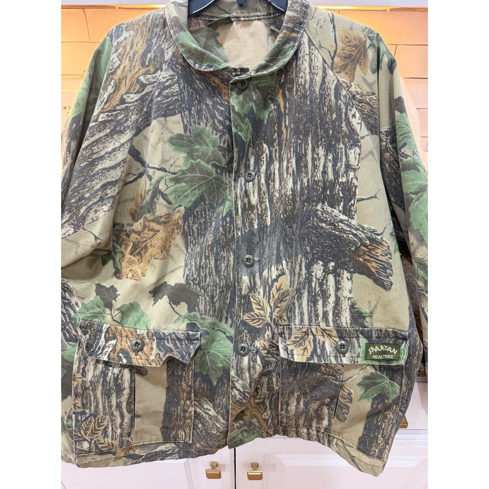 spartan realtree camp button up jacket large